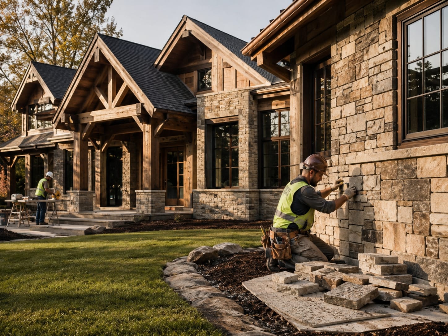 Residential construction luxury home build